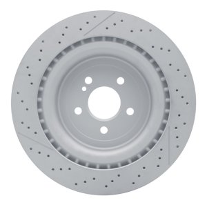 Mercedes-Benz AMG GT Brake Rotor (1) - Rear - R1 Concepts - R1 Carbon Alloy GeoMET Drilled and Slotted - `13-`23